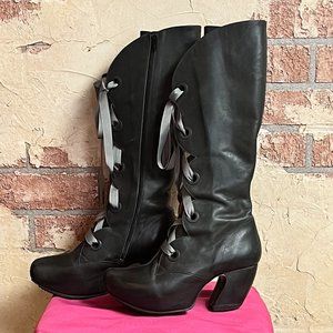 John Fluevog Compass Prepare Zipper Boots, Grey, size 10.5